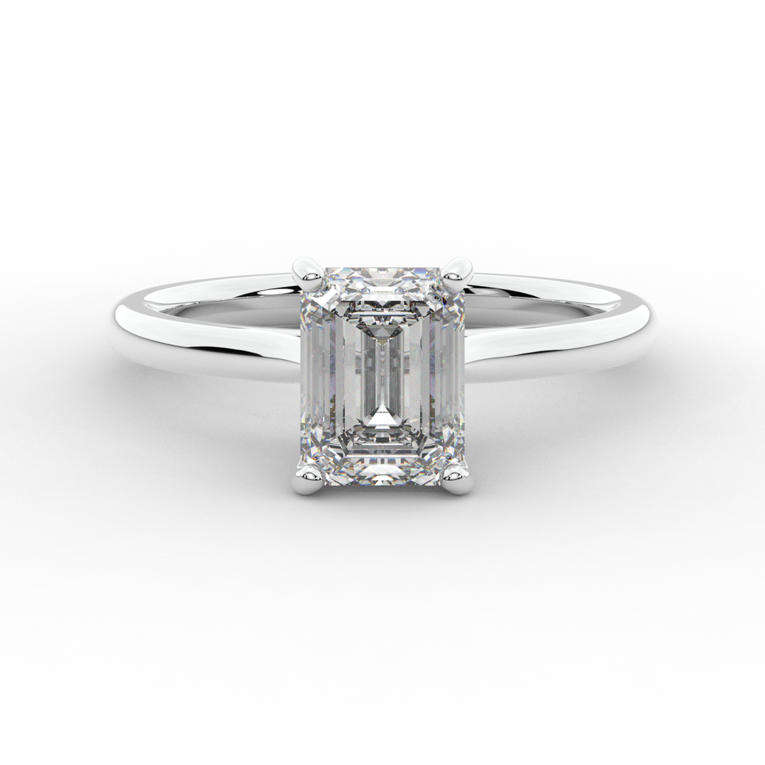 2.00CT EMERALD CUT LAB DIAMOND SOLITAIRE ENGAGEMENT RING - Nazarelle
