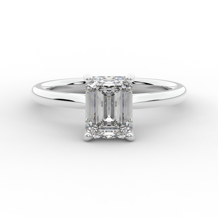 2.00CT EMERALD CUT LAB DIAMOND SOLITAIRE ENGAGEMENT RING - Nazarelle