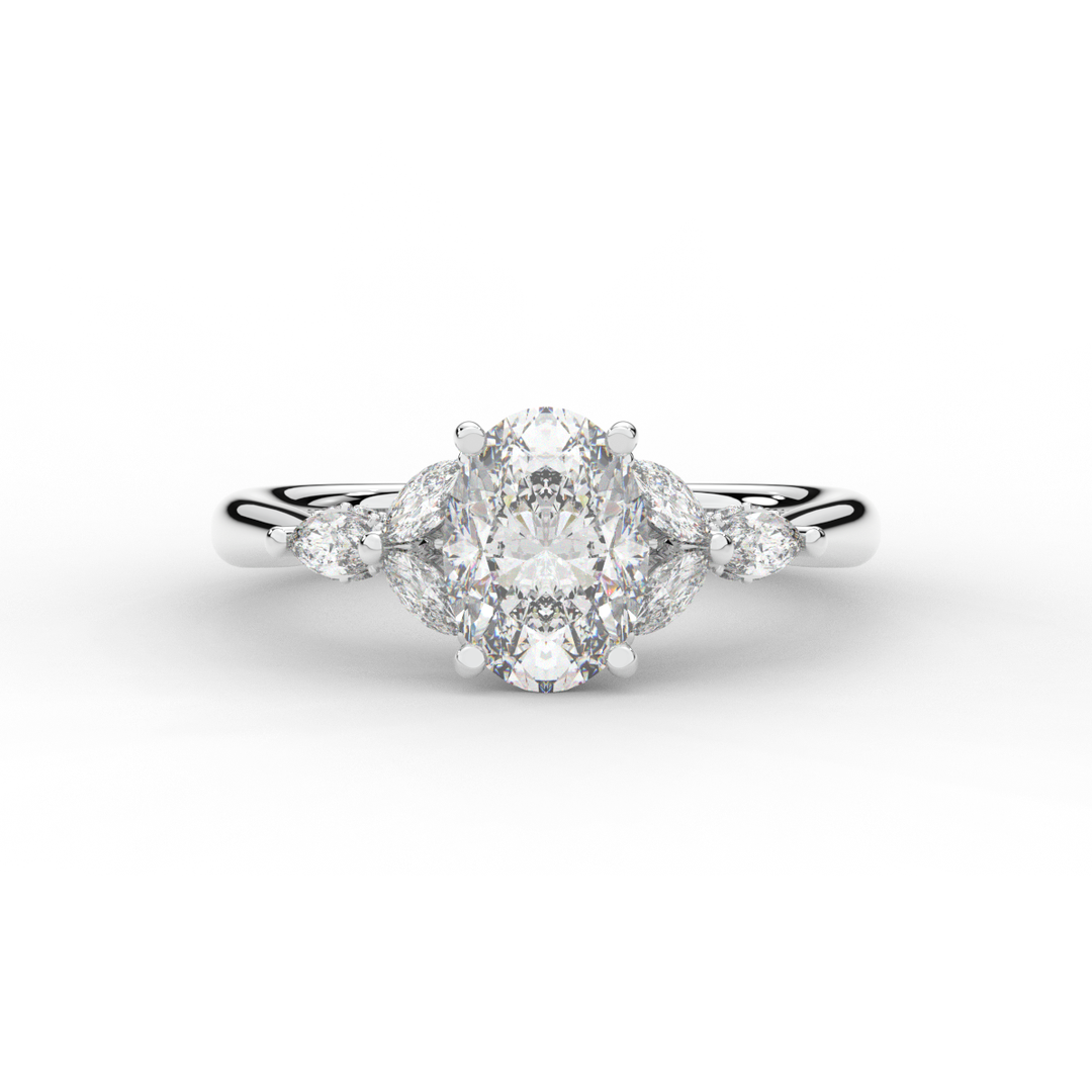 2.00CT.TW OVAL LAB DIAMOND ENGAGEMENT RING - Nazarelle