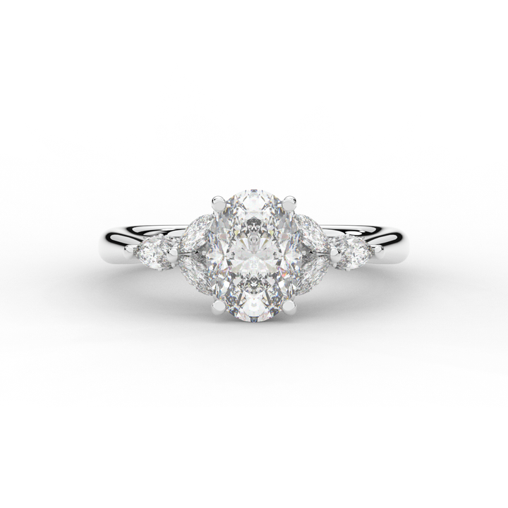 2.00CT.TW OVAL LAB DIAMOND ENGAGEMENT RING - Nazarelle
