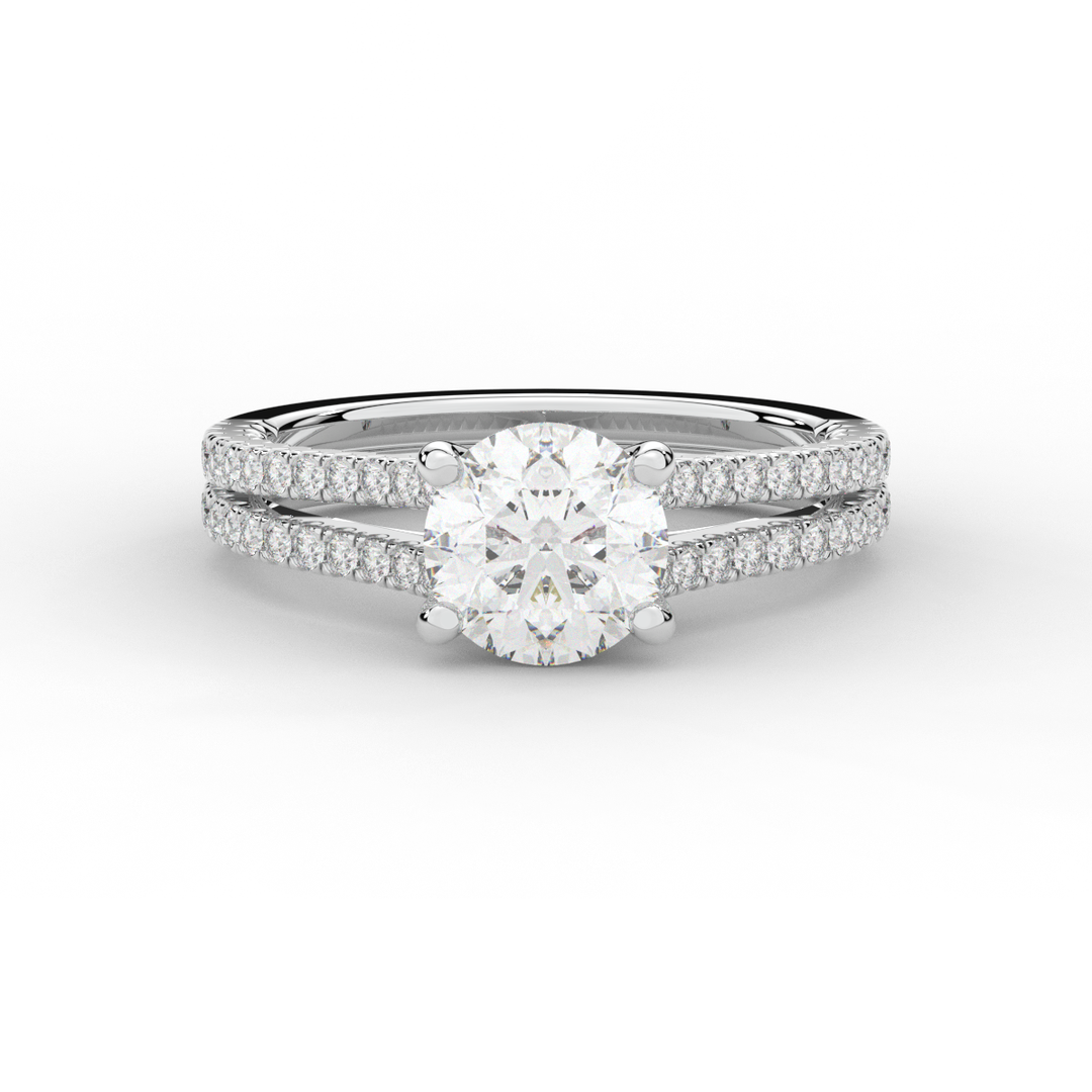 1.90CT.TW ROUND LAB DIAMOND SOLITAIRE ENGAGEMENT RING - Nazarelle