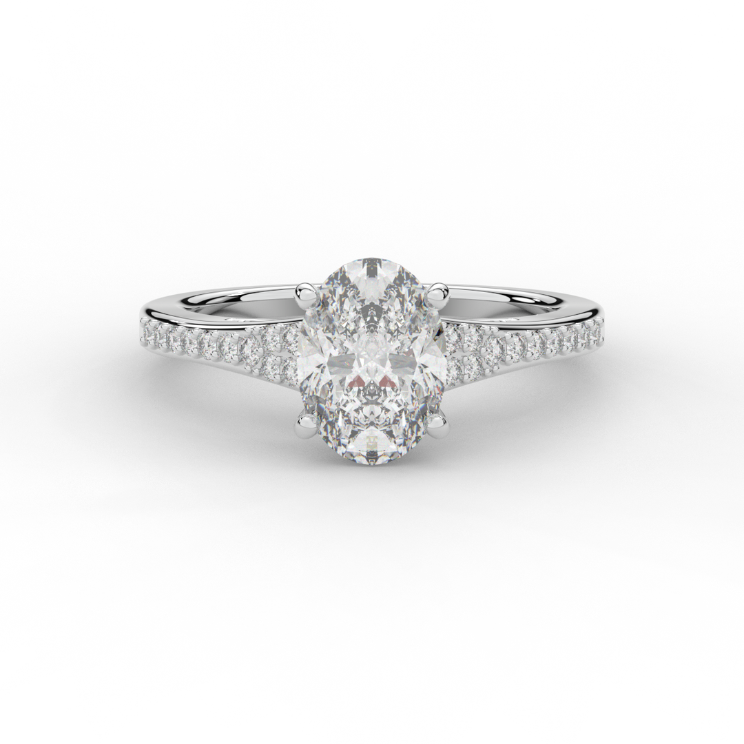 1.65CT.TW OVAL LAB DIAMOND SOLITAIRE ENGAGEMENT RING - Nazarelle