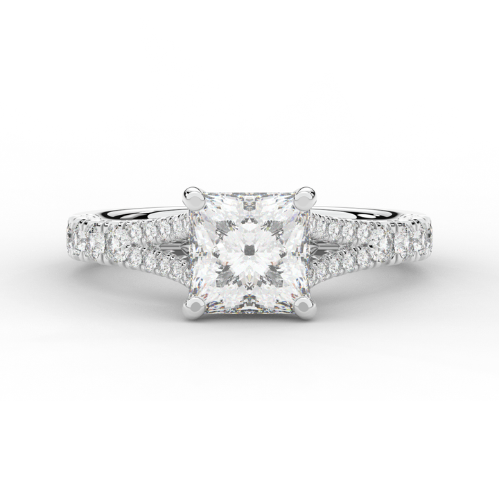2.45CT.TW PRINCESS LAB DIAMOND ENGAGEMENT RING - Nazarelle