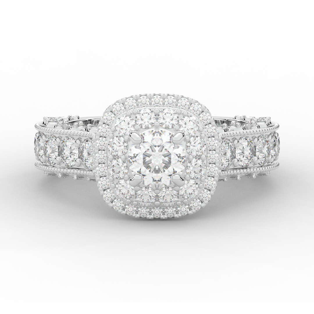 2.30CT.TW ROUND LAB DIAMOND ENGAGEMENT RING - Nazarelle