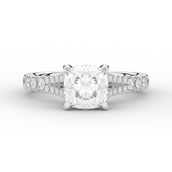 2.45CT.TW CUSHION LAB DIAMOND ENGAGEMENT RING - Nazarelle