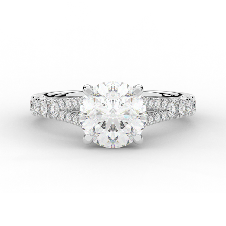 2.45CT.TW ROUND LAB DIAMOND ENGAGEMENT RING - Nazarelle