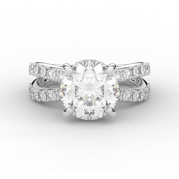 6.25CT.TW ROUND LAB DIAMOND ENGAGEMENT RING - Nazarelle