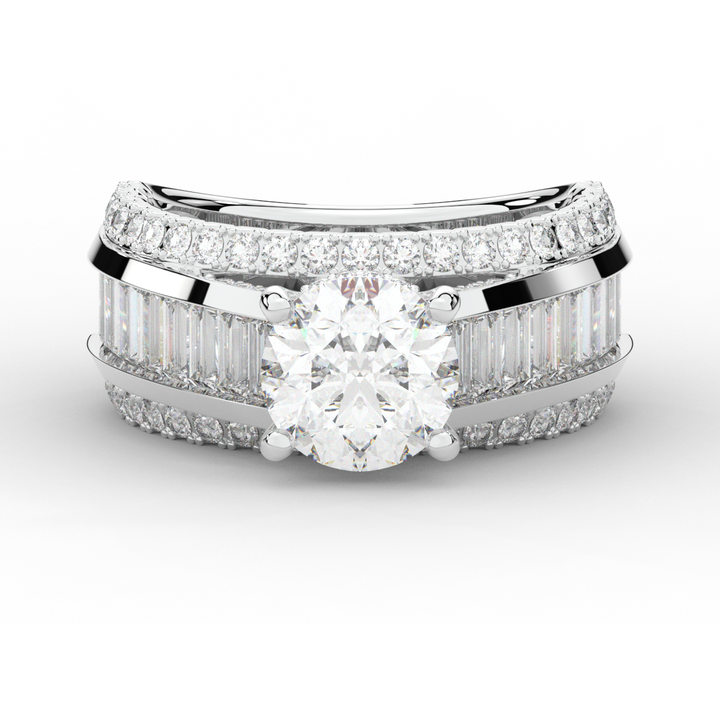 3.15CT.TW ROUND LAB DIAMOND ENGAGEMENT RING - Nazarelle
