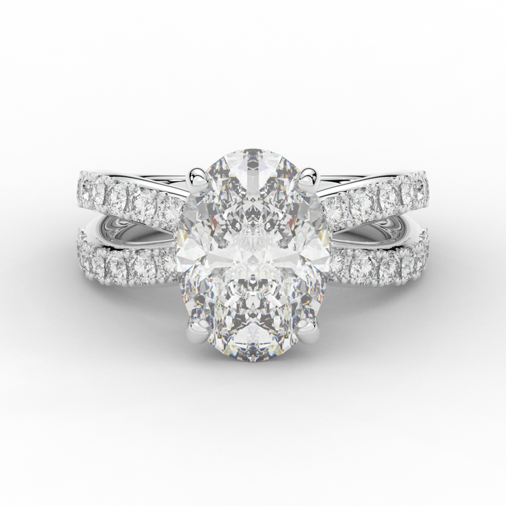 6.25CT.TW OVAL LAB DIAMOND ENGAGEMENT RING