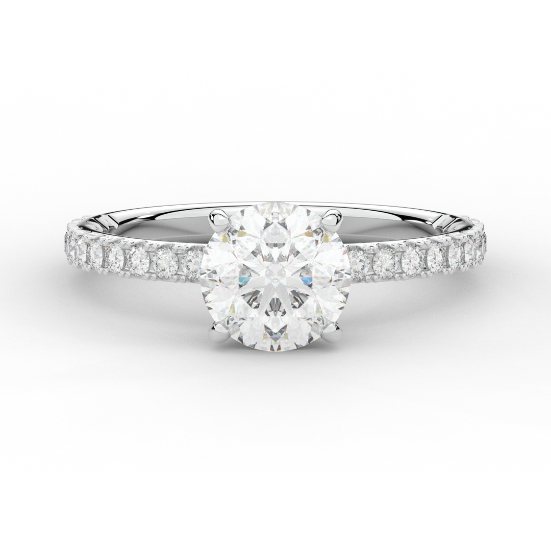 1.75CT.TW ROUND LAB DIAMOND SOLITAIRE ENGAGEMENT RING - Nazarelle