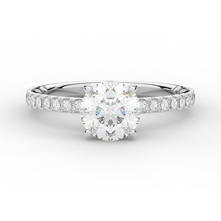 1.75CT.TW ROUND LAB DIAMOND SOLITAIRE ENGAGEMENT RING - Nazarelle