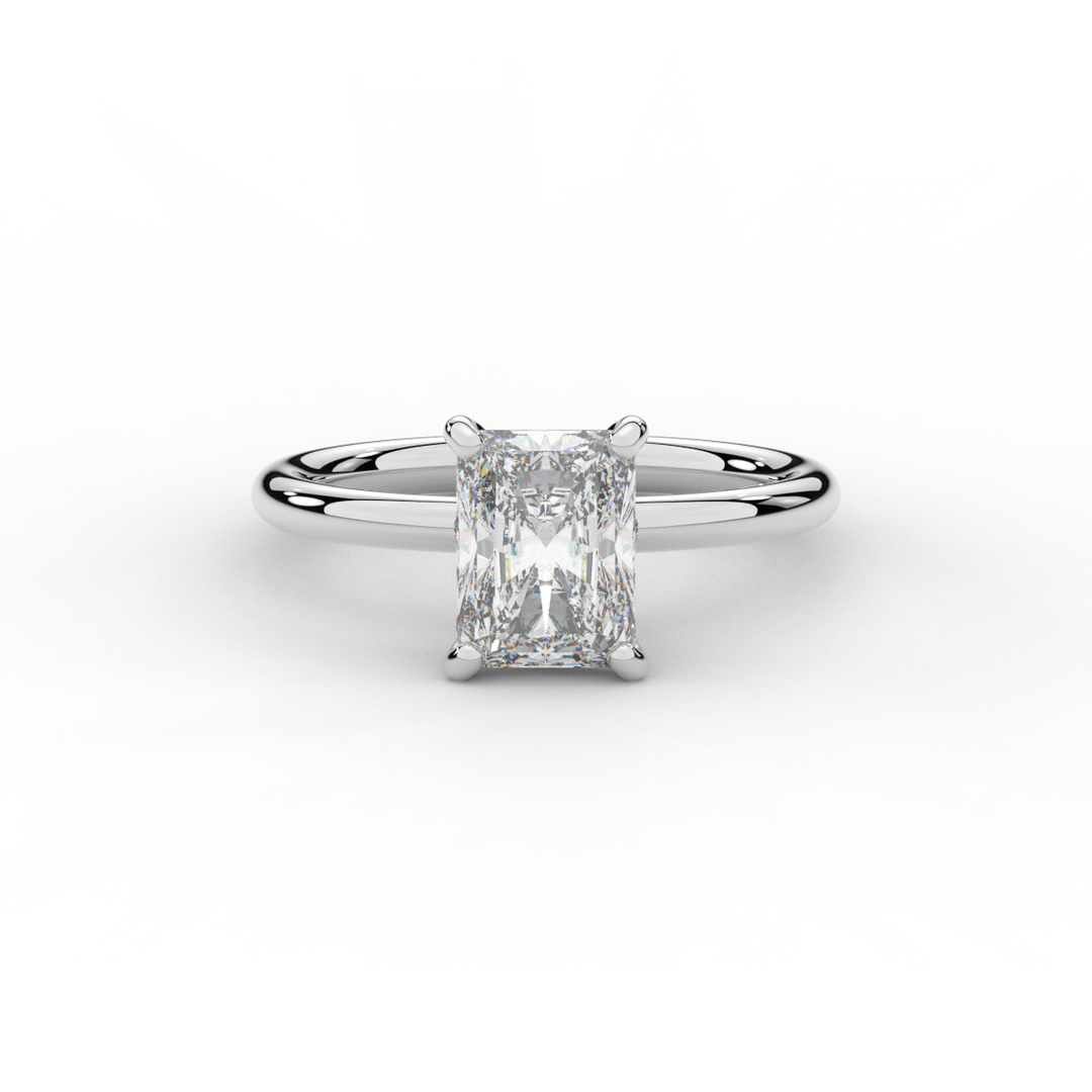 2.05CT.TW RADIANT LAB DIAMOND SOLITAIRE ENGAGEMENT RING - Nazarelle