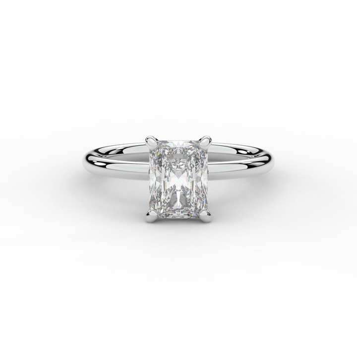 2.05CT.TW RADIANT LAB DIAMOND SOLITAIRE ENGAGEMENT RING - Nazarelle