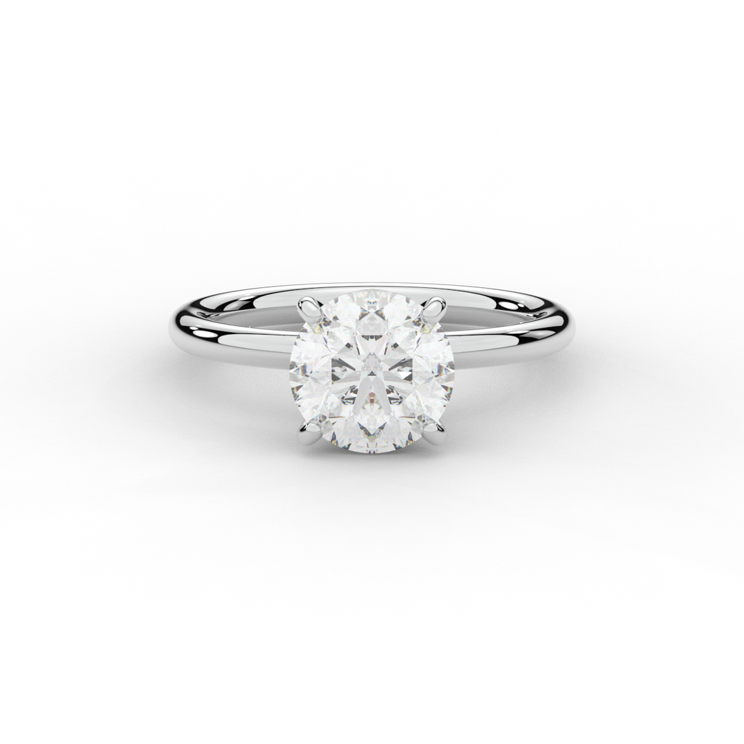 2.05CT.TW ROUND LAB DIAMOND SOLITAIRE ENGAGEMENT RING - Nazarelle