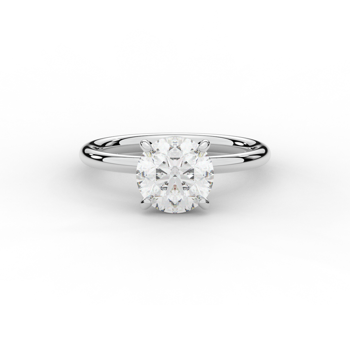 2.05CT.TW ROUND LAB DIAMOND SOLITAIRE ENGAGEMENT RING - Nazarelle