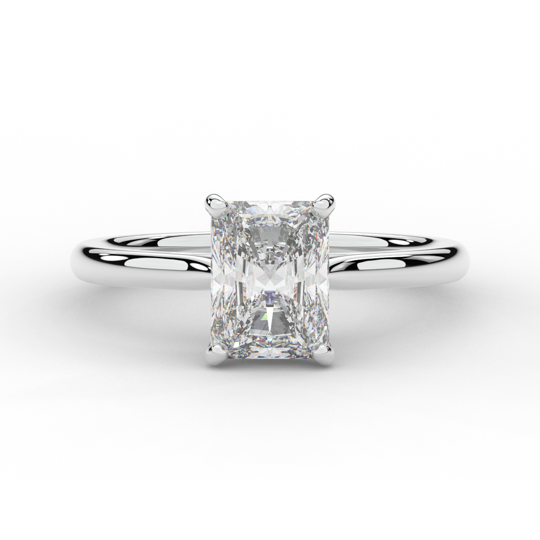 2.00CT RADIANT LAB DIAMOND SOLITAIRE ENGAGEMENT RING - Nazarelle