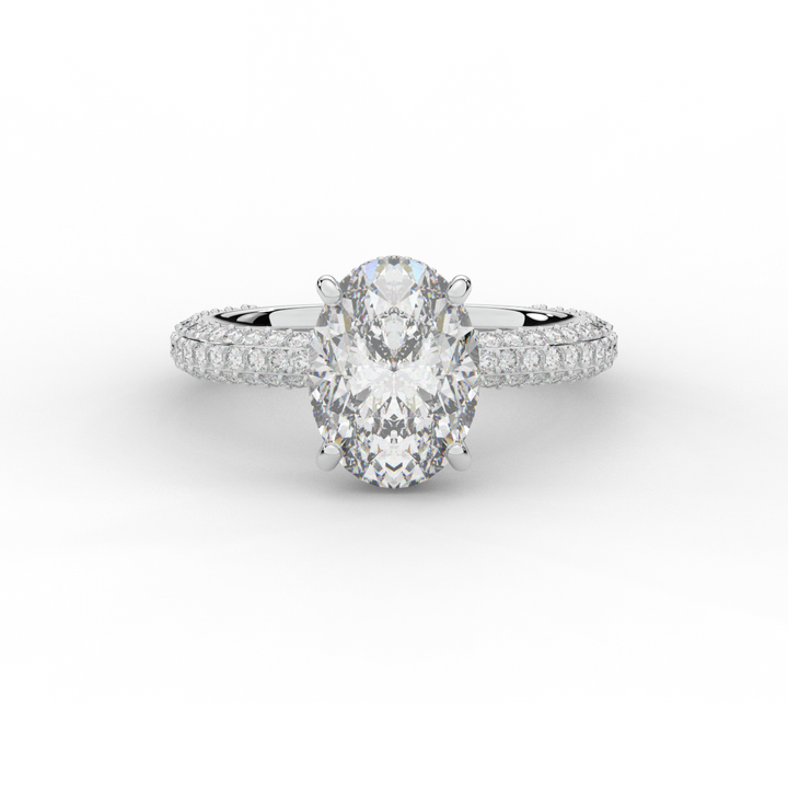 3.60CT.TW OVAL LAB DIAMOND SOLITAIRE ENGAGEMENT RING - Nazarelle