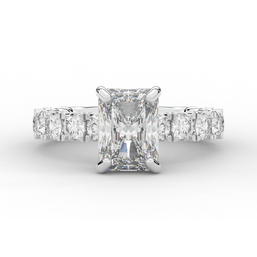 4.35CT.TW RADIANT LAB DIAMOND ENGAGEMENT RING - Nazarelle