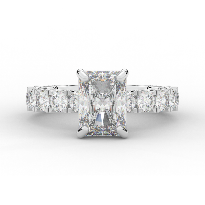 4.35CT.TW RADIANT LAB DIAMOND ENGAGEMENT RING - Nazarelle