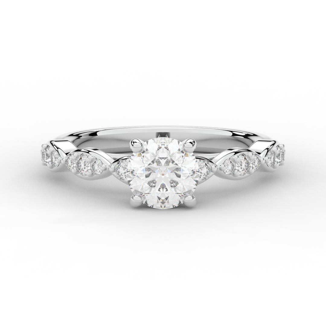 1.20CT.TW ROUND LAB DIAMOND SOLITAIRE ENGAGEMENT RING - Nazarelle