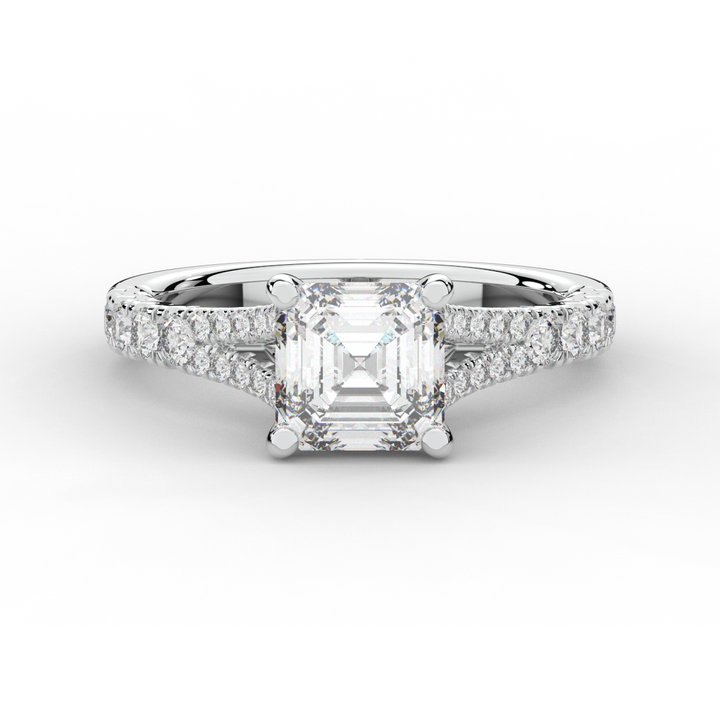 2.45CT.TW ASSCHER LAB DIAMOND ENGAGEMENT RING - Nazarelle