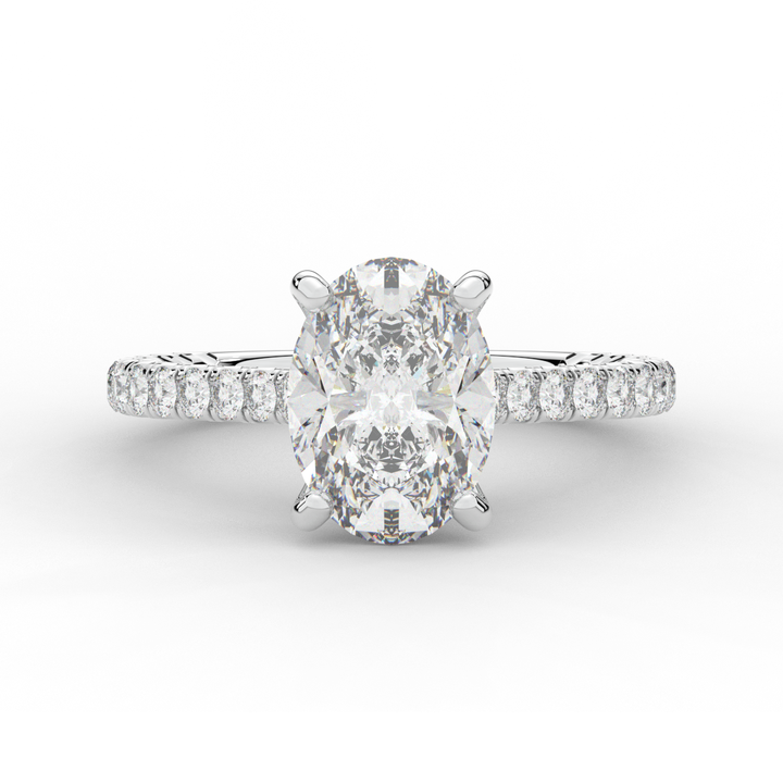 2.40CT.TW OVAL LAB DIAMOND ENGAGEMENT RING - Nazarelle
