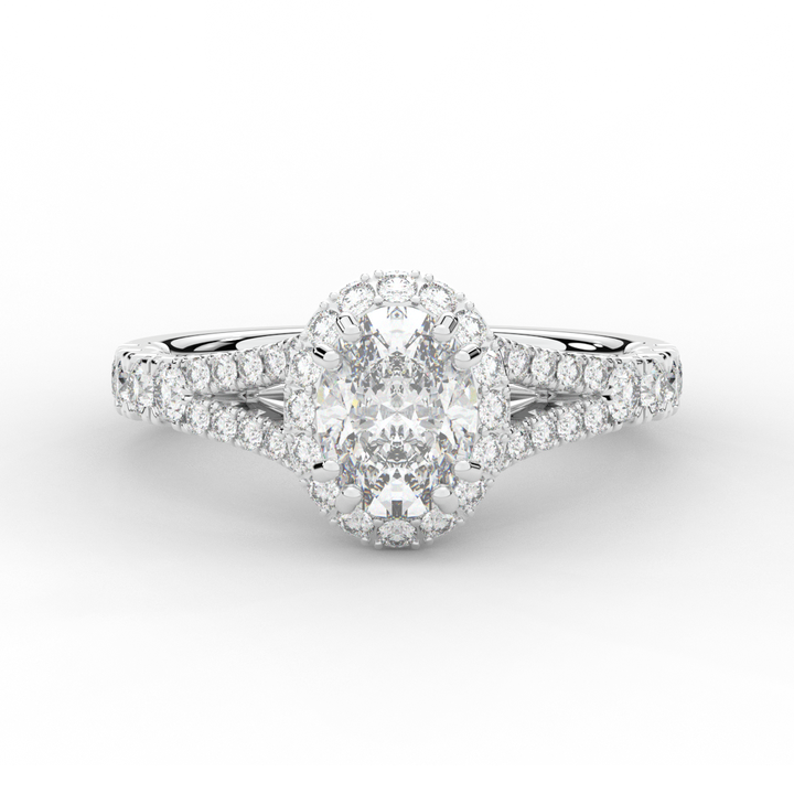 1.60CT.TW OVAL LAB DIAMOND ENGAGEMENT RING - Nazarelle