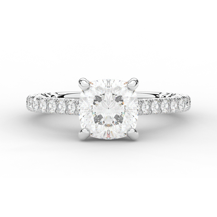 2.40CT.TW CUSHION LAB DIAMOND ENGAGEMENT RING - Nazarelle