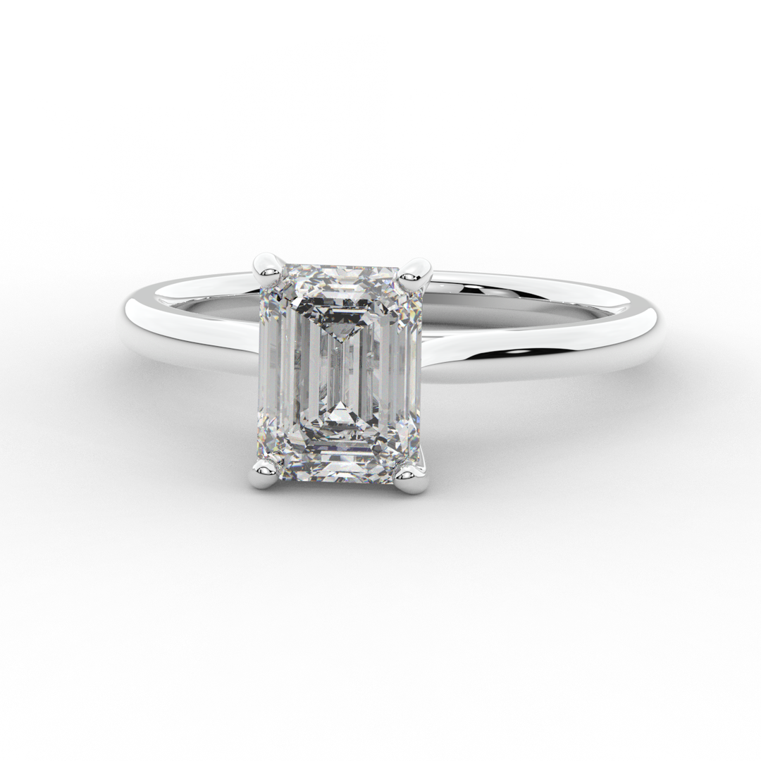 2.00CT EMERALD CUT LAB DIAMOND SOLITAIRE ENGAGEMENT RING - Nazarelle