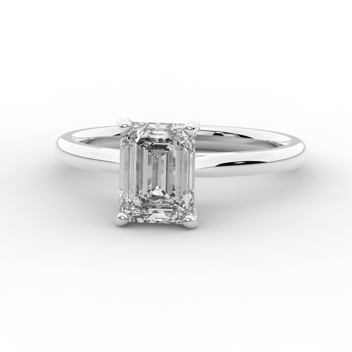 2.00CT EMERALD CUT LAB DIAMOND SOLITAIRE ENGAGEMENT RING - Nazarelle