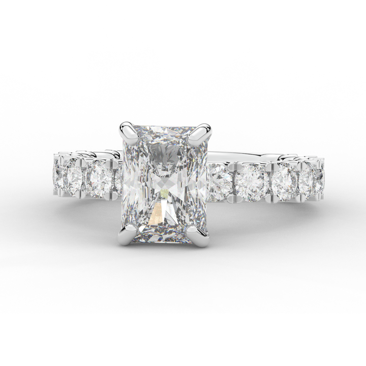 4.35CT.TW RADIANT LAB DIAMOND ENGAGEMENT RING - Nazarelle