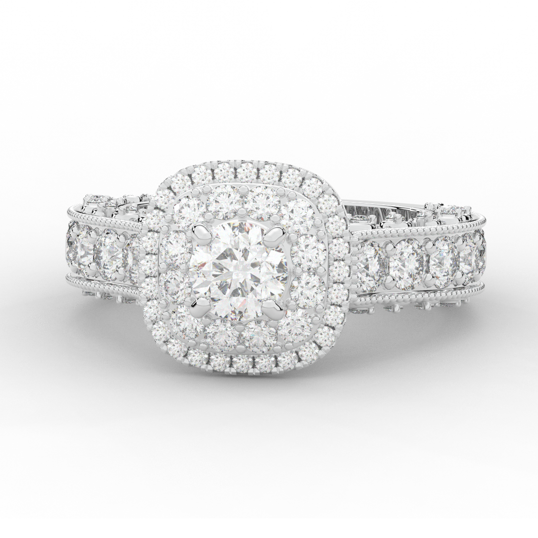 2.30CT.TW ROUND LAB DIAMOND ENGAGEMENT RING - Nazarelle