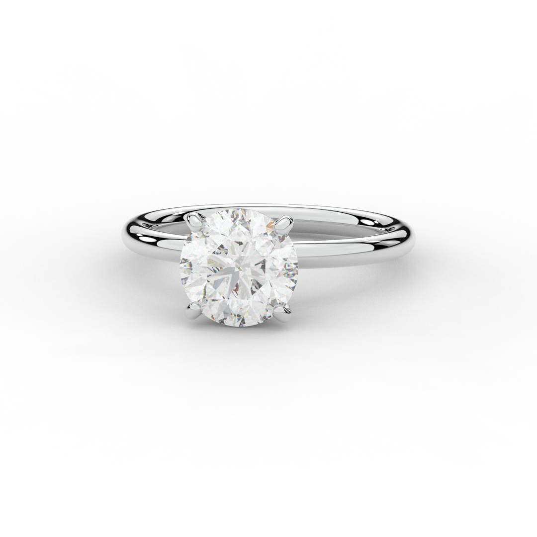 2.05CT.TW ROUND LAB DIAMOND SOLITAIRE ENGAGEMENT RING - Nazarelle