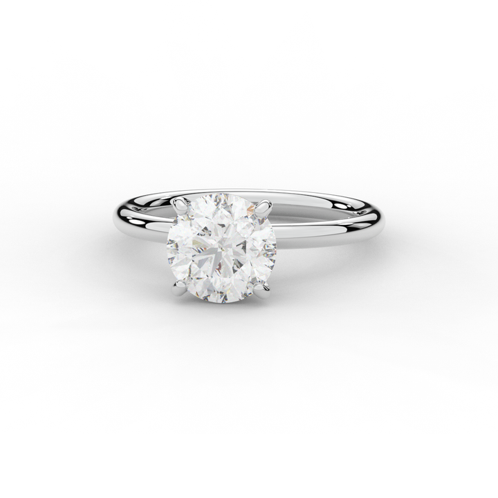 2.05CT.TW ROUND LAB DIAMOND SOLITAIRE ENGAGEMENT RING - Nazarelle