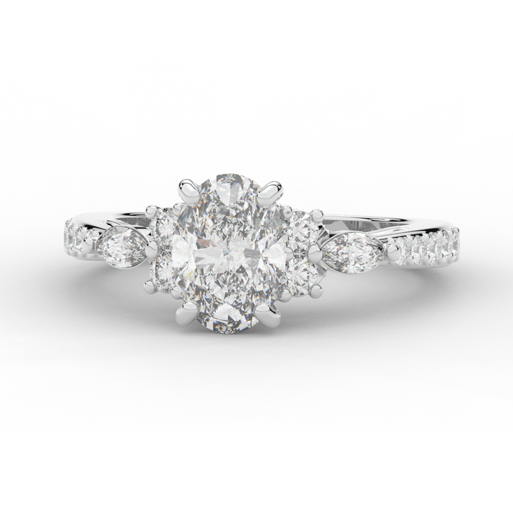 1.35CT.TW OVAL LAB DIAMOND ENGAGEMENT RING - Nazarelle