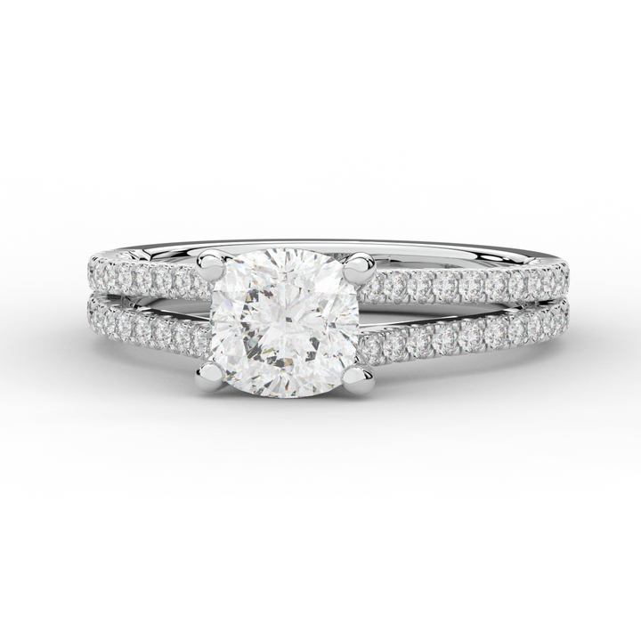 1.90CT.TW CUSHION LAB DIAMOND SOLITAIRE ENGAGEMENT RING - Nazarelle