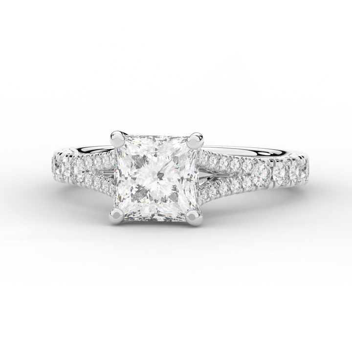 2.45CT.TW PRINCESS LAB DIAMOND ENGAGEMENT RING - Nazarelle
