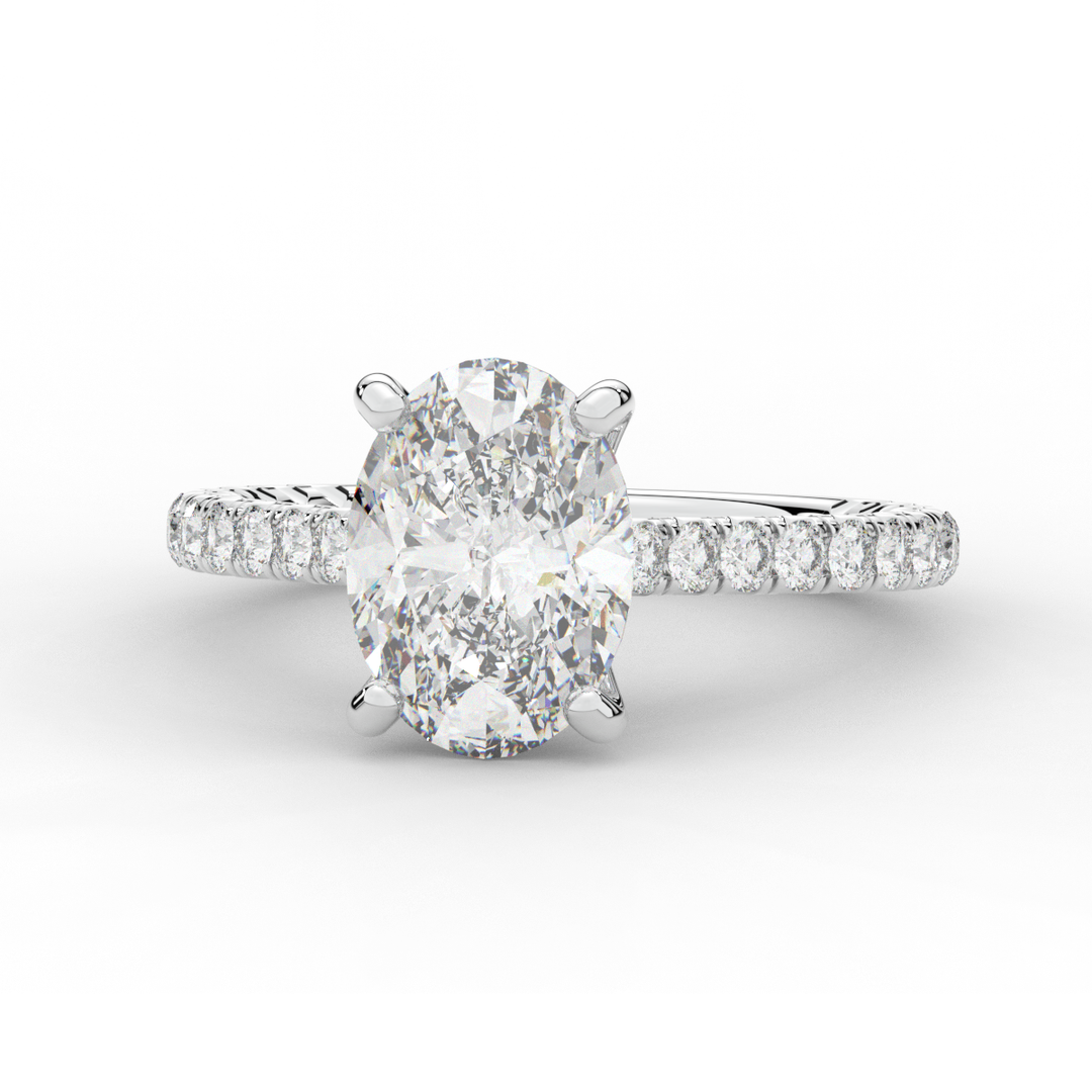 2.40CT.TW OVAL LAB DIAMOND ENGAGEMENT RING - Nazarelle