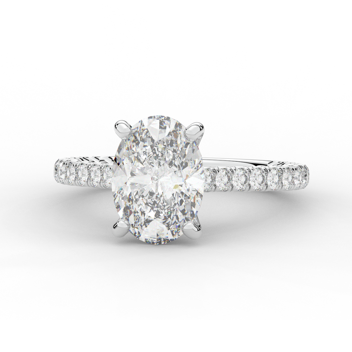 2.40CT.TW OVAL LAB DIAMOND ENGAGEMENT RING - Nazarelle