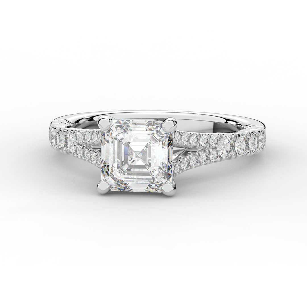 2.45CT.TW ASSCHER LAB DIAMOND ENGAGEMENT RING - Nazarelle