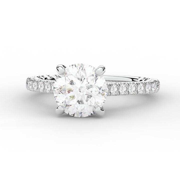 2.40CT.TW ROUND LAB DIAMOND ENGAGEMENT RING - Nazarelle