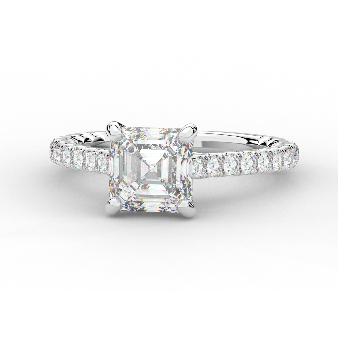 2.40CT.TW ASSCHER LAB DIAMOND ENGAGEMENT RING - Nazarelle