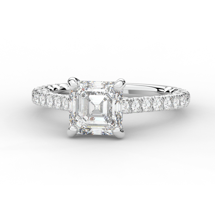 2.40CT.TW ASSCHER LAB DIAMOND ENGAGEMENT RING - Nazarelle