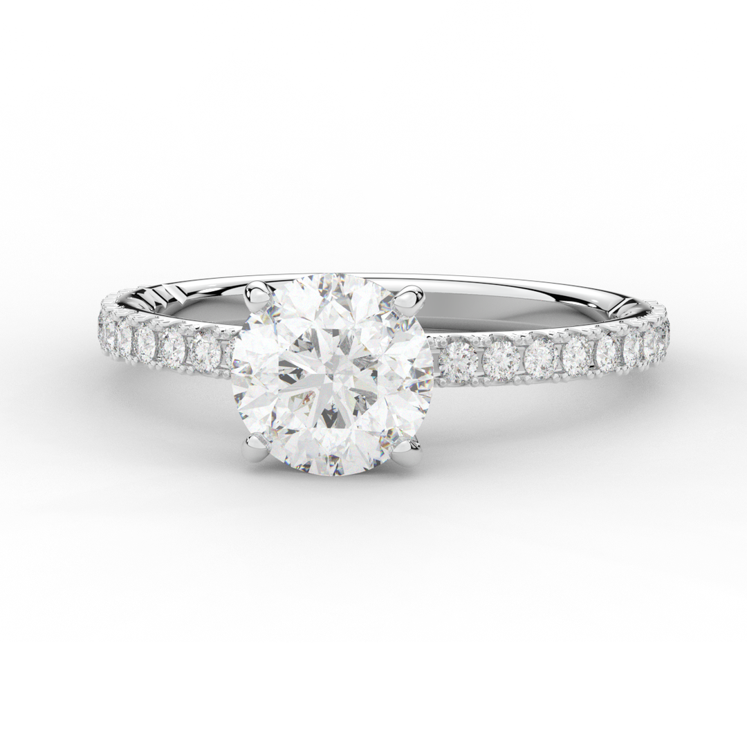 1.75CT.TW ROUND LAB DIAMOND SOLITAIRE ENGAGEMENT RING - Nazarelle
