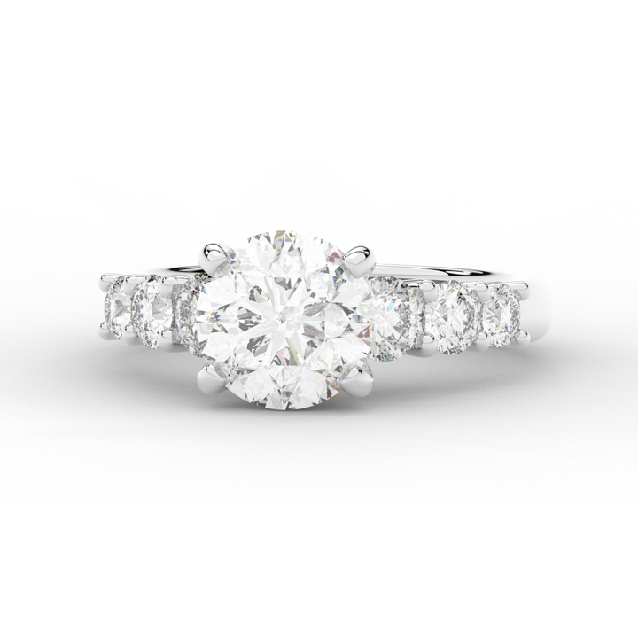 3.00CT.TW ROUND LAB DIAMOND  ENGAGEMENT RING - Nazarelle