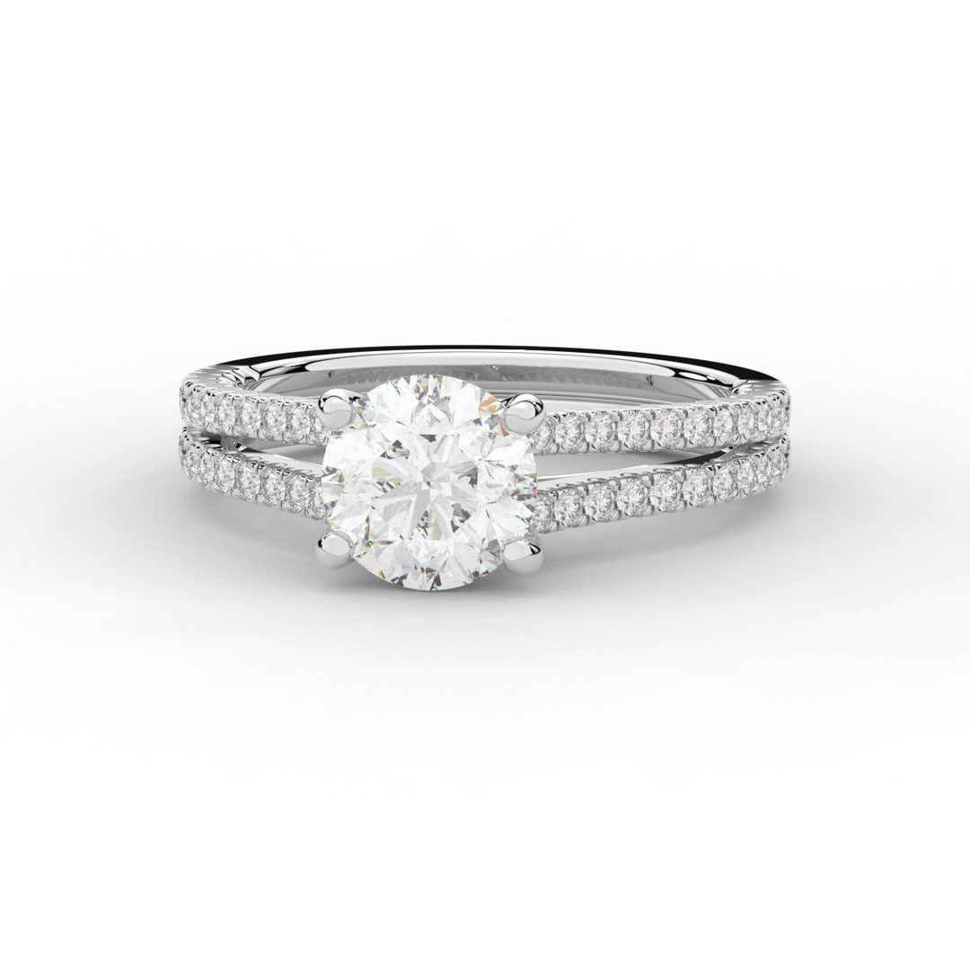 1.90CT.TW ROUND LAB DIAMOND SOLITAIRE ENGAGEMENT RING - Nazarelle