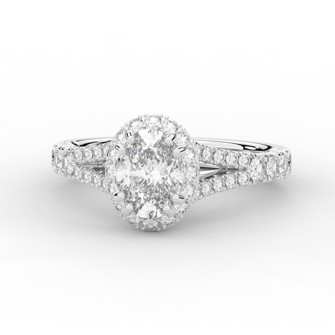 1.60CT.TW OVAL LAB DIAMOND ENGAGEMENT RING - Nazarelle