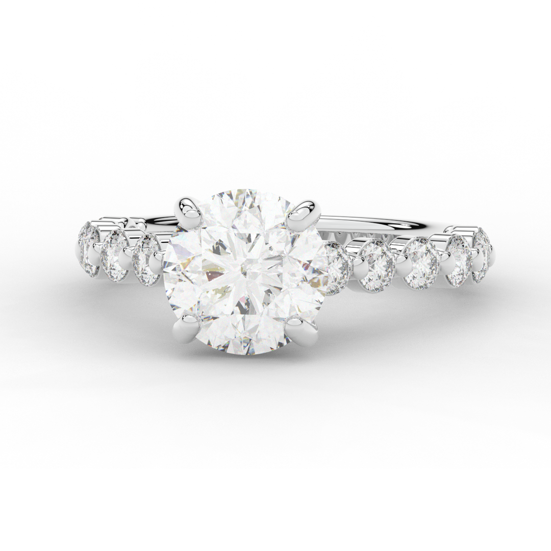 3.90CT.TW ROUND LAB DIAMOND ENGAGEMENT RING
