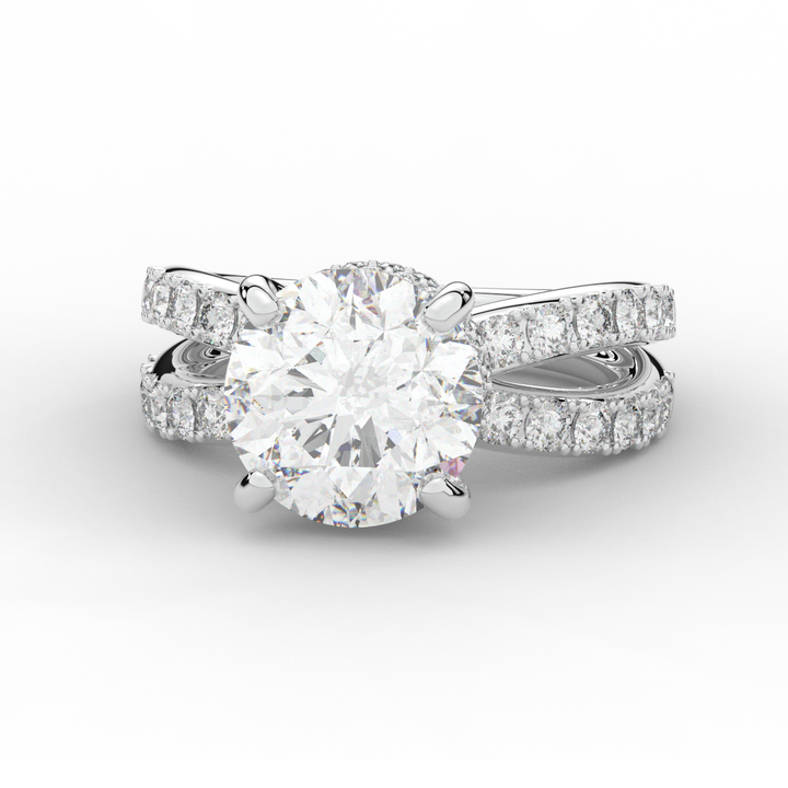 6.25CT.TW ROUND LAB DIAMOND ENGAGEMENT RING - Nazarelle