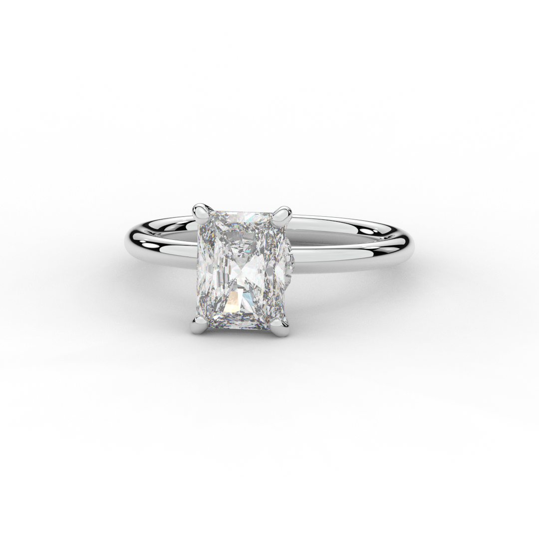 2.05CT.TW RADIANT LAB DIAMOND SOLITAIRE ENGAGEMENT RING - Nazarelle